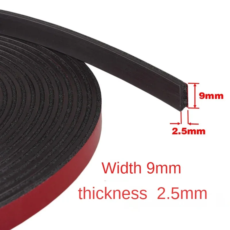 5m/lot wardrobe door magnetic self-adhesive sealing strip door dustproof anti-collision rubber magnet sealing strip