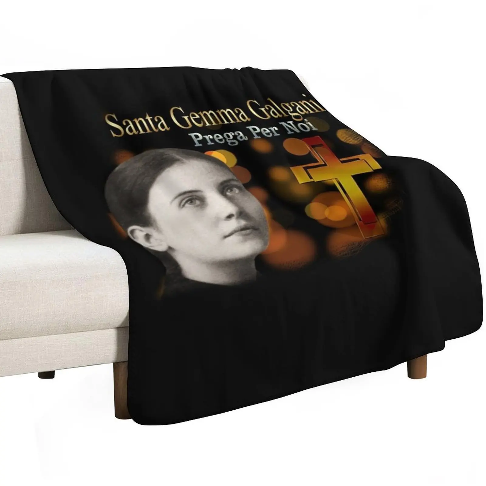 Saint Gemma Galgani Catholic Saint & Mystice Visions of Guardian Angel Throw Blanket Blankets For Bed Designers Softest Blankets