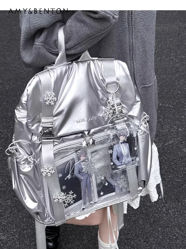 

Original Japanese Sweet Anime Girl Backpack College-style Versatile Casual Large-capacity Transparent Simple Backpack for Women