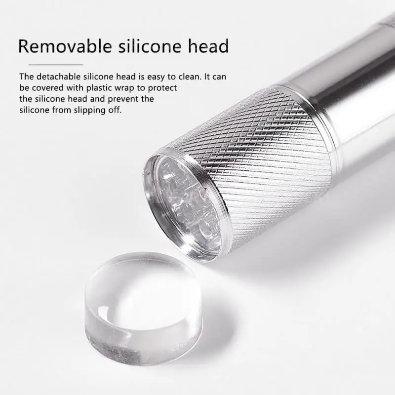 ซิลิโคนไฟฉายยูวีแบบพกพาไฟ LED เครื่องเป่าเล็บซิลิโคนแบบพกพาโคมไฟแบบพกพาสำหรับร้านเสริมสวยใช้งานง่าย