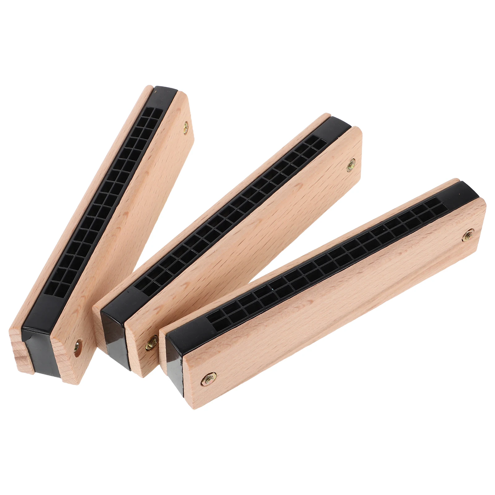 

3pcs Children's Harmonica 16 Holes Wooden DIY Musical Instruments for Kids Toddler Toys Educational Learning Gifts