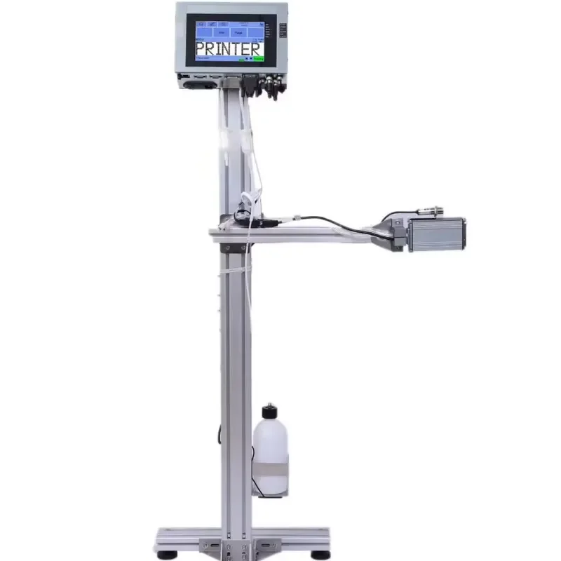 YAOMATEC Industrial Large Character Inkjet Printer for Date Batch Code Printing 7 Inch Touch Screen 16 Dot Matrix