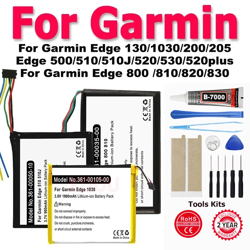 Battery For Garmin Edge 130 3LA037240,1030,Edge 510 510J,800 810,Explore 820,520,500,200,520 plus 361-00043-00 361-00105-00