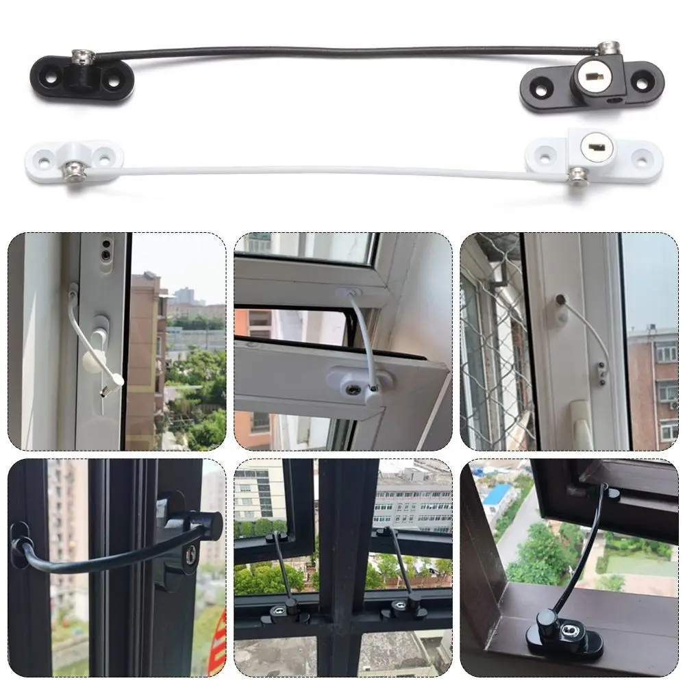

Catch Door Security Safety Window Lock Restrictor Wire Cable
