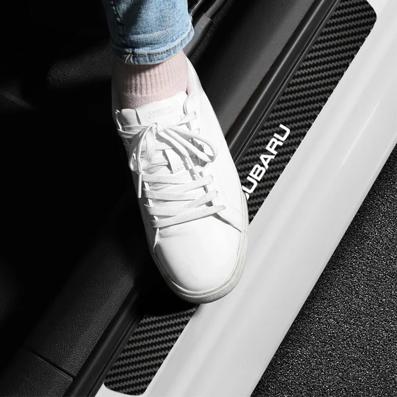 شريط عتبة السيارة مع وعاء مقبض الباب ملصقات واقية للخدش لسوبارو امبريزا فورستر تريبيكا WRX Outback #6