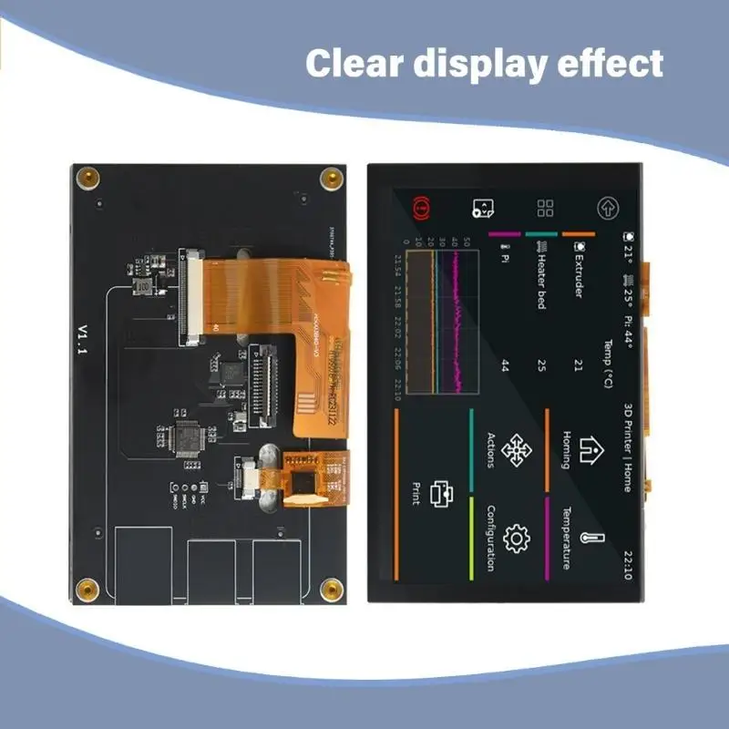 شاشة R53C تعمل باللمس مقاس 5 بوصات، شاشة LCD مزودة بإمكانية اللمس للإلكترونيات 4B/3B+/3A+/3B/2B