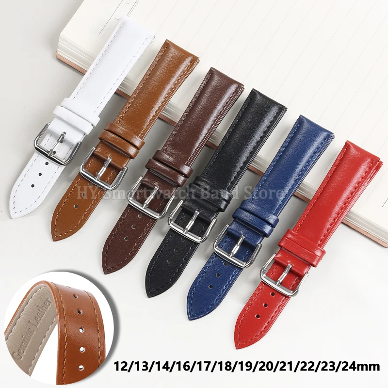 12 مللي متر 13 مللي متر 14 مللي متر 15 مللي متر 16/17/18 مللي متر 19/20/21/22/23/24 مللي متر الجلود حزام ساعة اليد مقاوم للماء لينة سوار مريح العالمي المعصم الفرقة