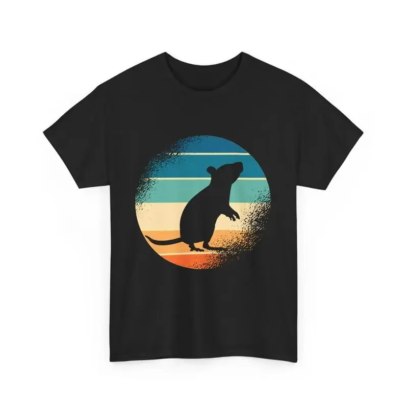 Rodent Animal Rat Silhouette Lover Reto T Shirt