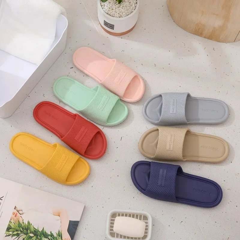 Women Slippers Couple EVA Home Flip Flops Men\'s Fashion Ladies Casual Beach Sandals Lightweight Flat Non-Slip Floor Sandals