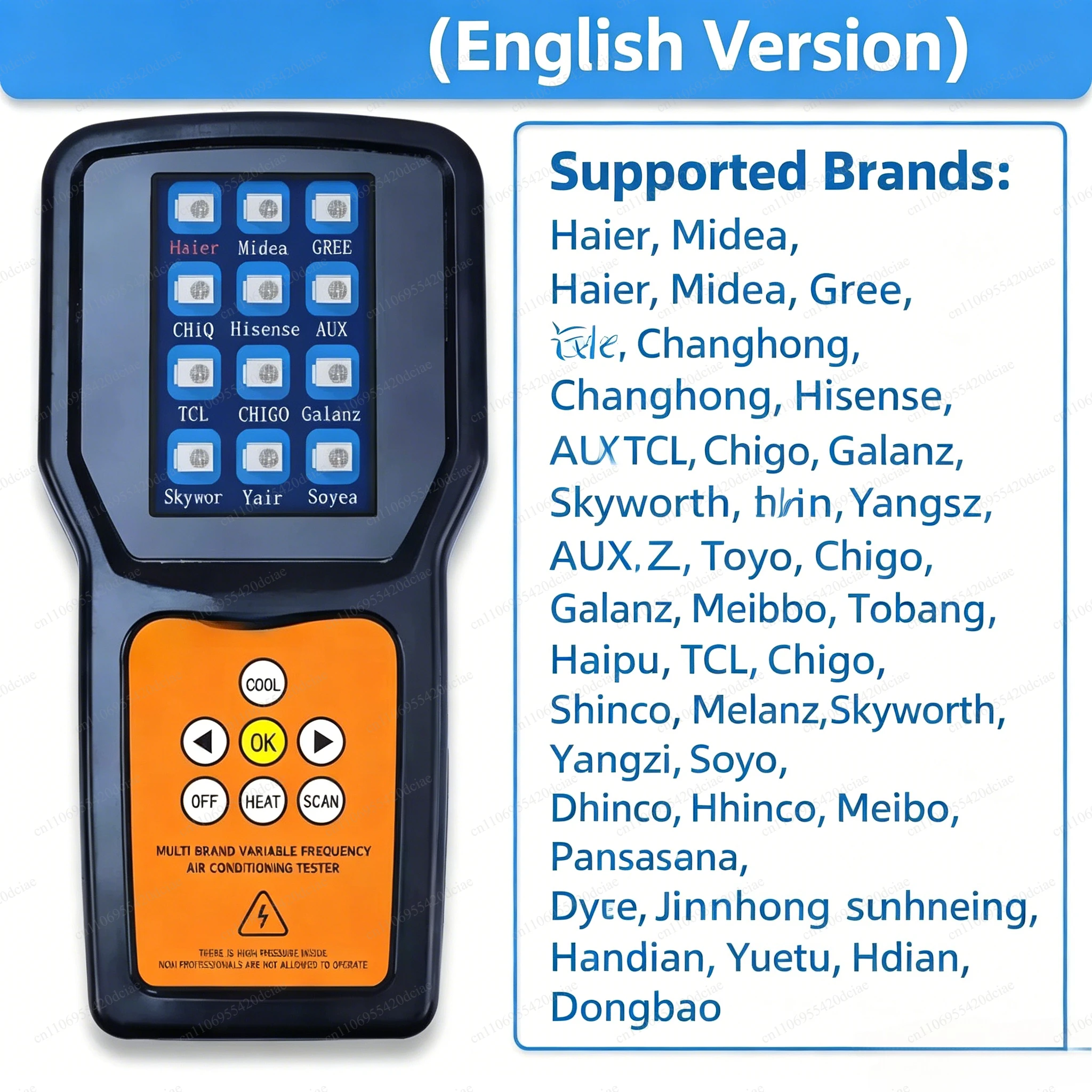 Universal Inverter AC Detector, Multi-brand All-in-one Diagnostic Tool for Split & Wall-mounted Air Conditioner Repair