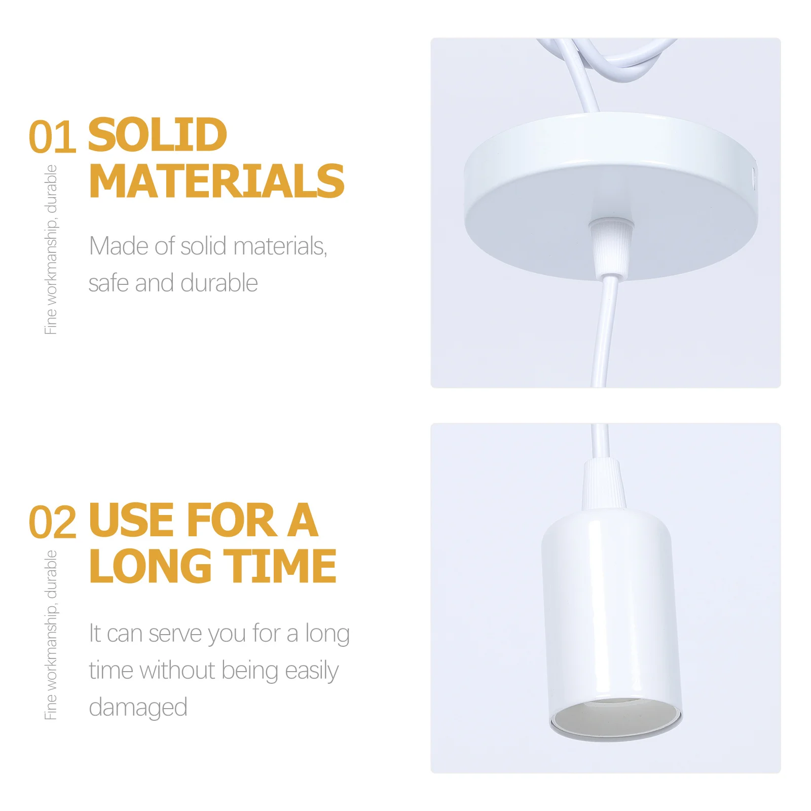 

Pendant Light Kit Hanging Light Cord 1 Meter Solid Metal PVC Ceiling Fixture Scratch Resistant Vintage Style for Dining Room