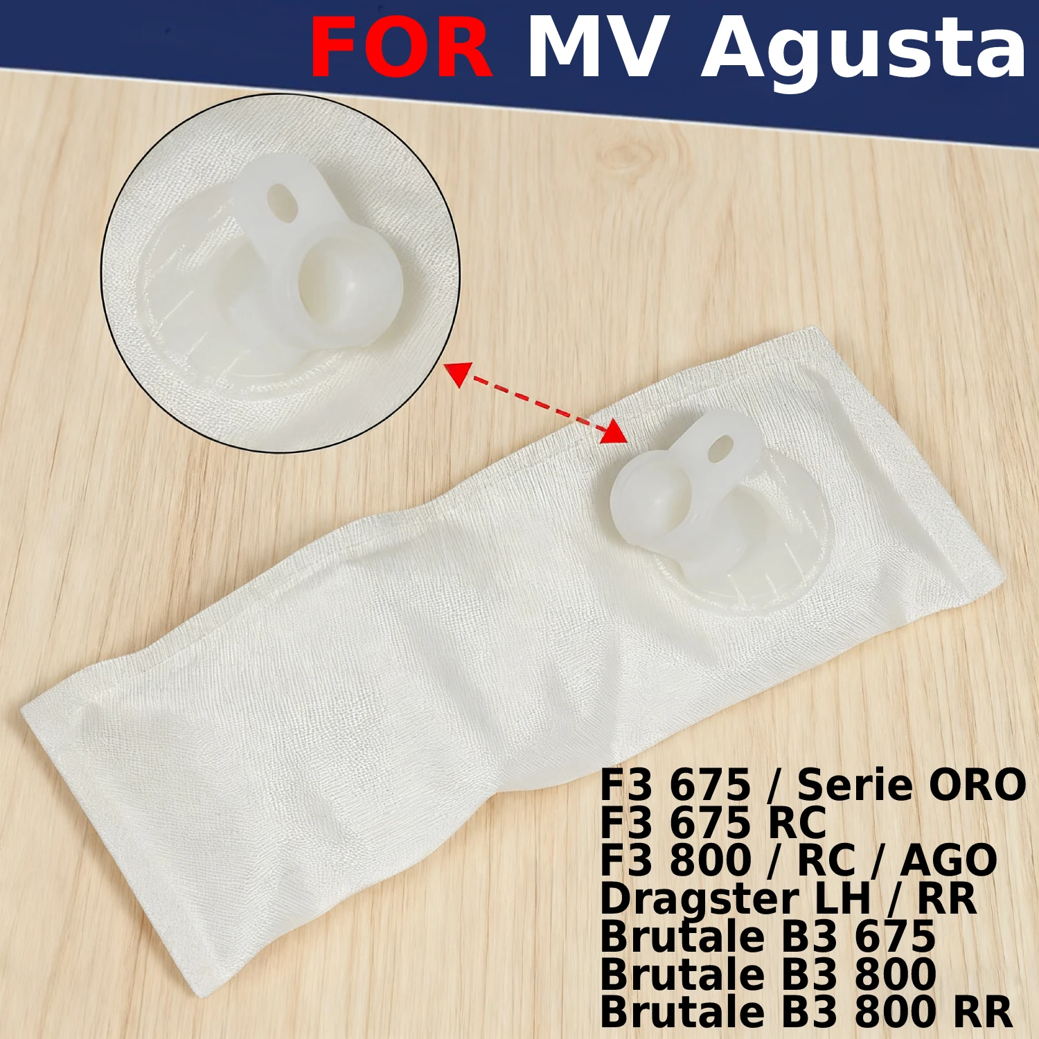 

Motorcycle Fuel Pump Filter Element Filter Screen for MV Agusta F3 675 800 RC AGO Serie ORO Dragster LH RR Brutale B3 675 800 RR