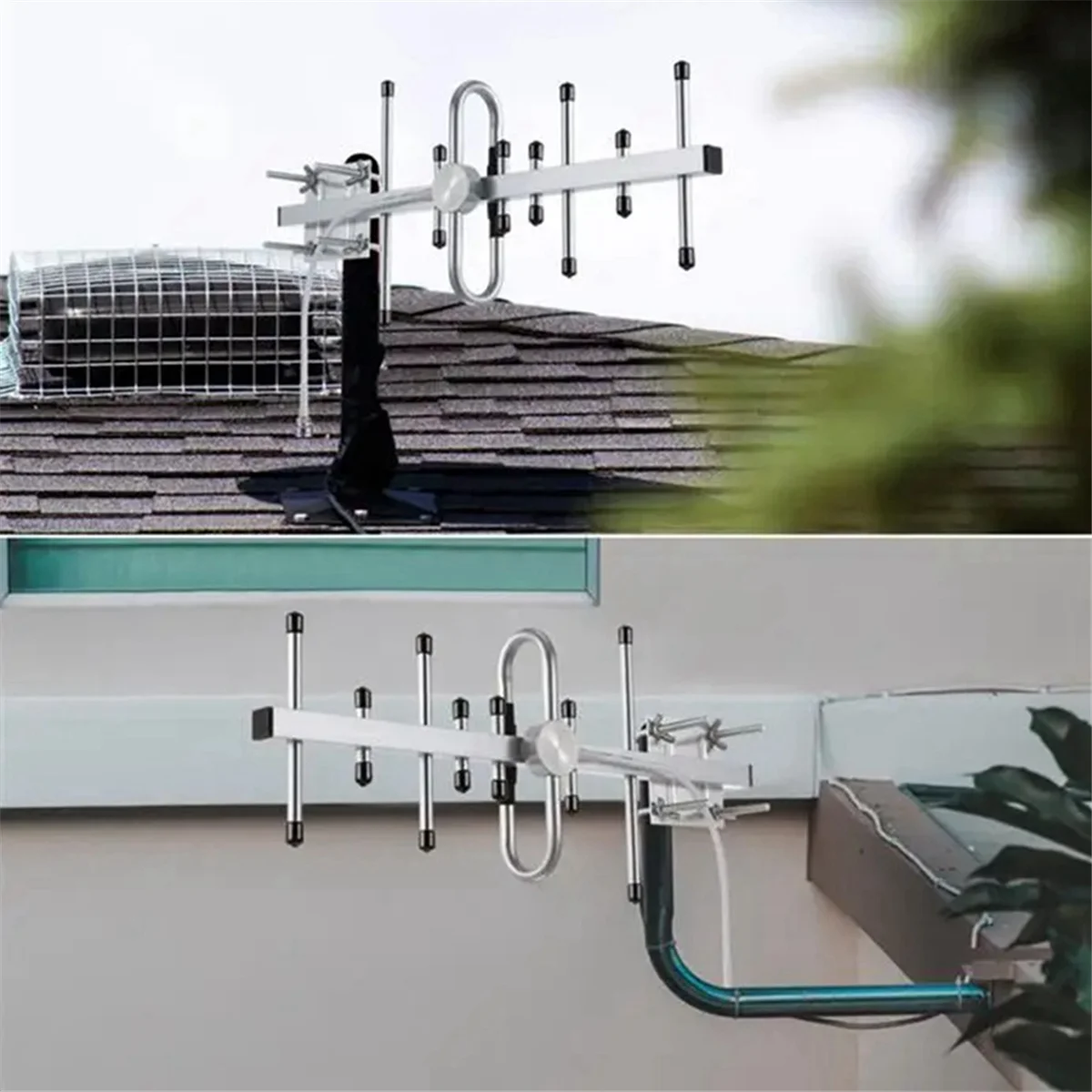 Antena de TV Digital HDTV 4K amplificada, amplificador de señal de TV al aire libre, rango de 300 millas, VHF/UHF, Clara