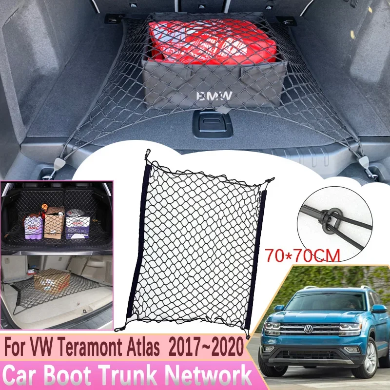 

Car Boot Trunk Network Mesh for Volkswagen VW Teramont Atlas 2017~2020 Hooks Net Cargo Organizer Storage Accessories Para Auto