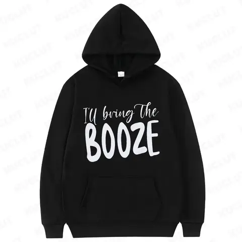 Roliga Team Bride Hoodies Kläder Jag Tar Med Kaoset Alkohol Lös Pullover Hoodie Flickor Möhippa Sportkläder 10 best sales brudtröja - №6
