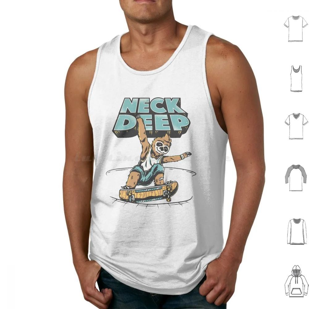 Nd Slow Loris Tank Tops Print Cotton Neckdeep Neck Deep Neck Deep Band Nekdeep Band Band Music Pop Punk Punk Best Selling