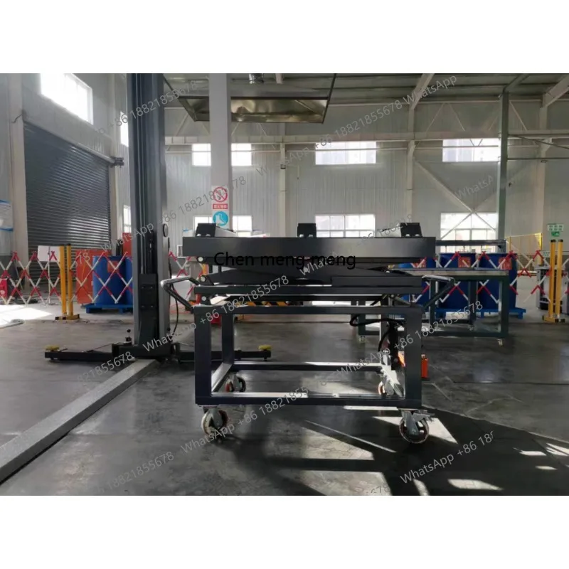 

Electric vehicle battery pack disassembly and repair platform pneumatic lift