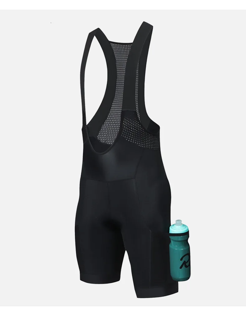 Hiserwa Herren-Radtrikot-Shorts mit 3D-Polsterung, atmungsaktive Fahrrad-Trägerhose mit Seitentasche, MTB-Radtrikot-Shorts – Detail 5