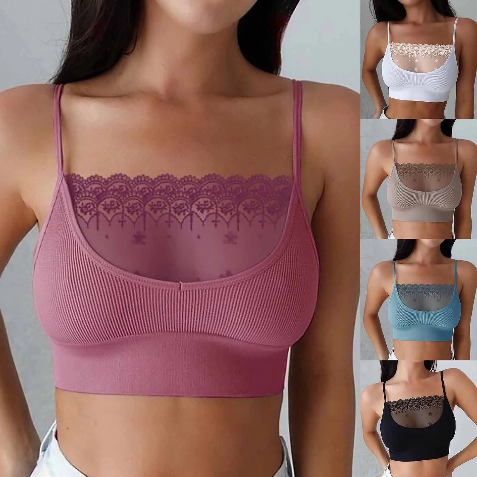 Ropa interior de Copa grande para mujer, sujetador de talla grande, cómodo, sin sujetador de acero, Bralette de moda, Tops, lencería nueva