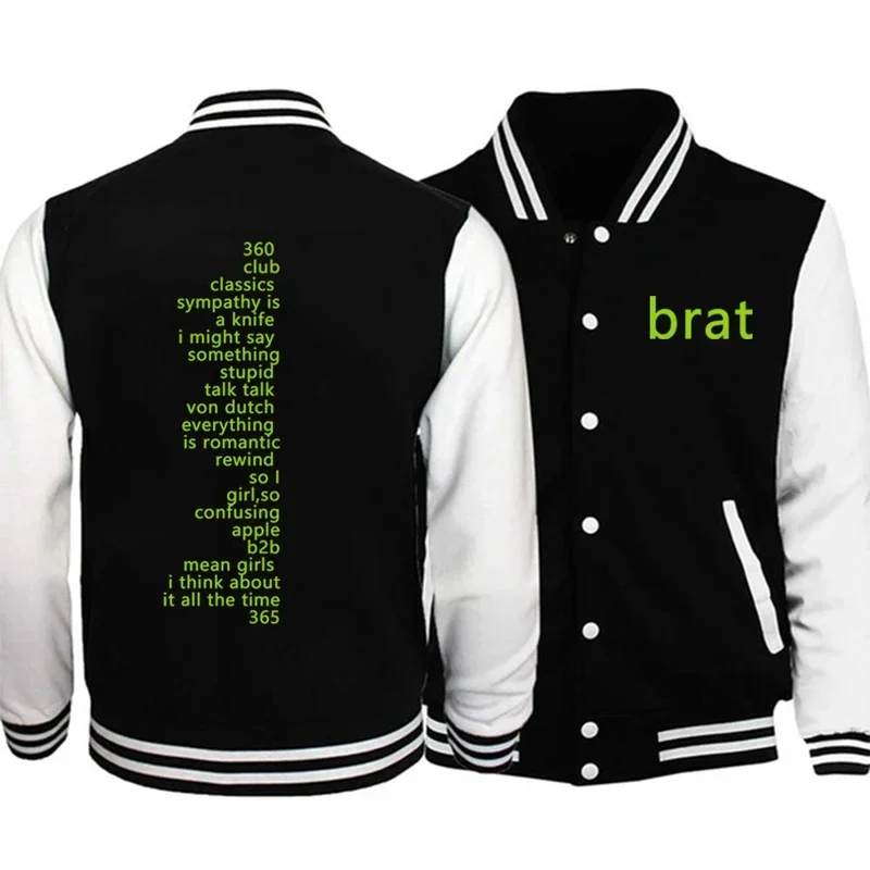 

Charli Xcx Brat Album Retro 2024 Baseball Uniform Charli Xcx with Special Guest Shygirl Jacket Hoodie Sweatshirts