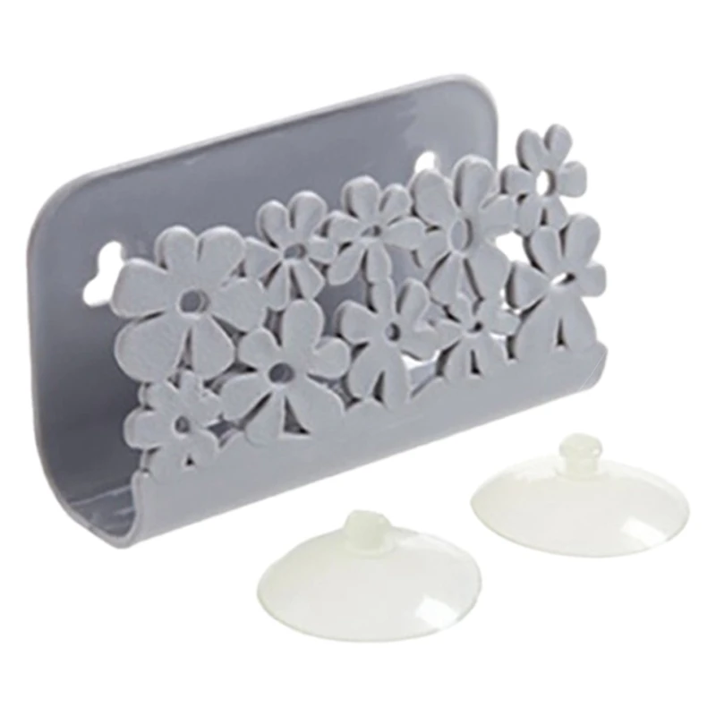 Kitchen Bathroom Drying Rack Suction Sponges Suction Cup Dish Cloths Holder Scrubbers Soap Storage Free Drilling