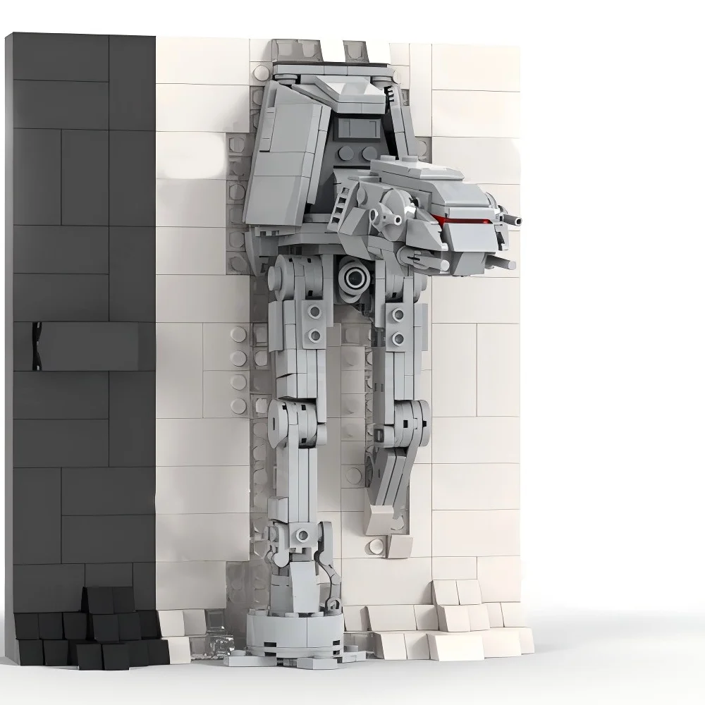 

571 шт., MOC AT-AT трехмерный постер, концепция строительных блоков, кирпичи, модель, подарок на день рождения, Рождество, игрушки, совместимы с 75313