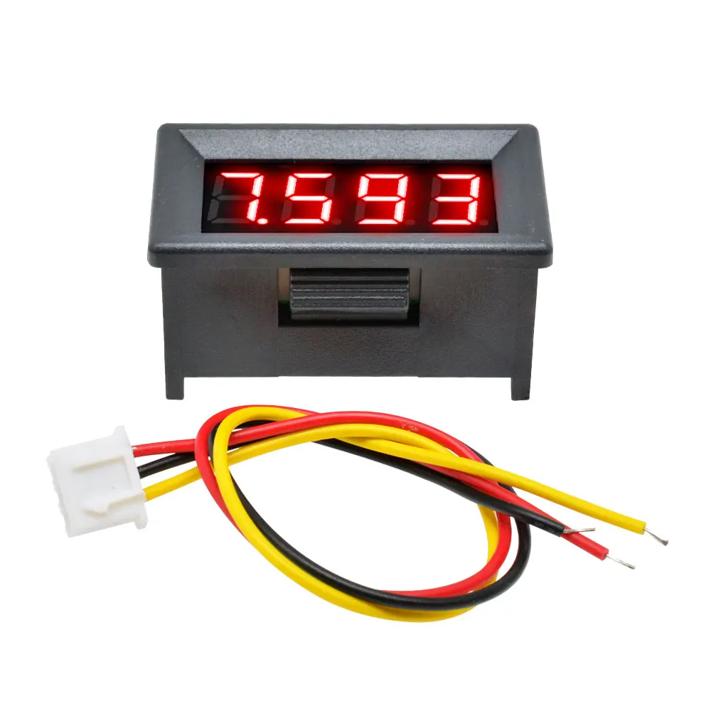 DC 0-100 V 0,36 Zoll LED Digital Voltmeter 4 Bit Mini Spannungsmesser Volt Instrument Werkzeug 3 Drähte Rot Grün Blau Display DIY 0,36 Zoll