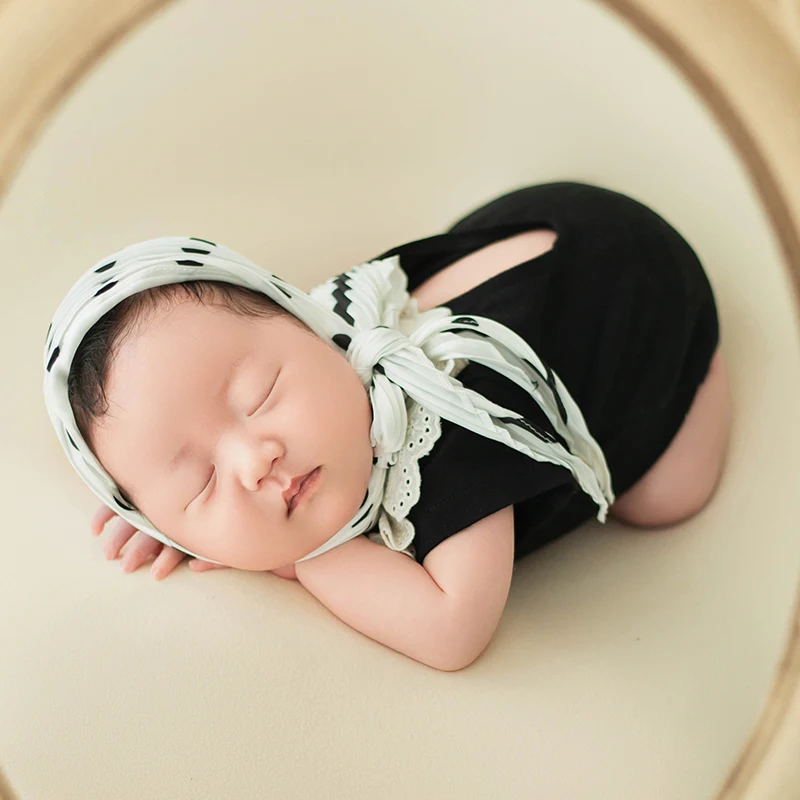 Ropa de fotografía para bebé y niña, Mini bolsa de utilería, mono de bebé, traje de pañuelo para la cabeza, accesorios de estudio