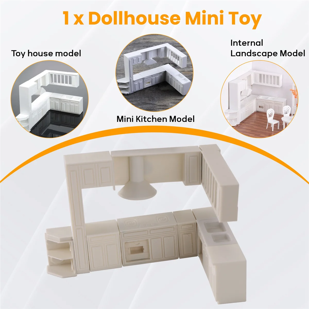BAAA-บ้านตุ๊กตาจิ๋วของเล่นบ้านตู้เฟอร์นิเจอร์ห้องครัวแม่พิมพ์ชุดตกแต่งบ้าน