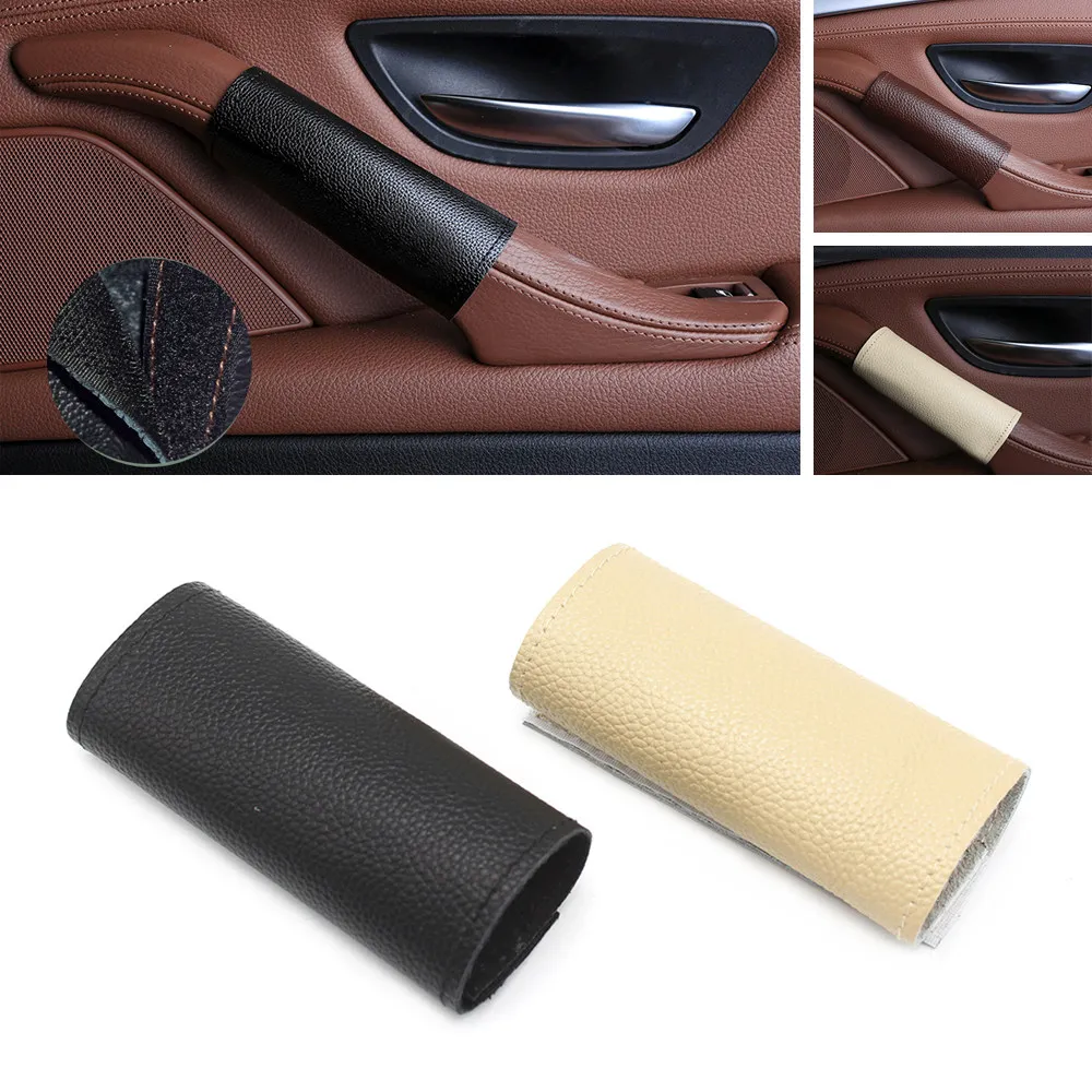 

For BMW 5 Series F10 Magic Paste Microfiber Leather Door Panel Handle Pull Trim Cover