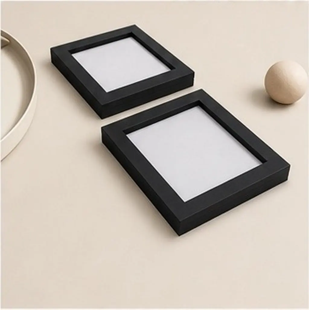 2Pcs Vinyl Album Frame Cd Storage Desk Organizer Box for Dvd Cd Vinyl Records Modern Minimalist Record Frames Media Disc Box