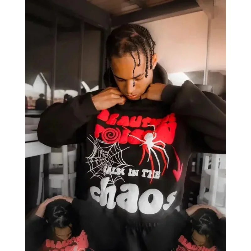 جديد 2025 سترة نسائية بغطاء للرأس هاراجوكو مطبوعة بحروف فضفاضة بنطلون هيب هوب بانك بأكمام طويلة جيب للرجال بنطلون رياضي Stre ★ ★ ★