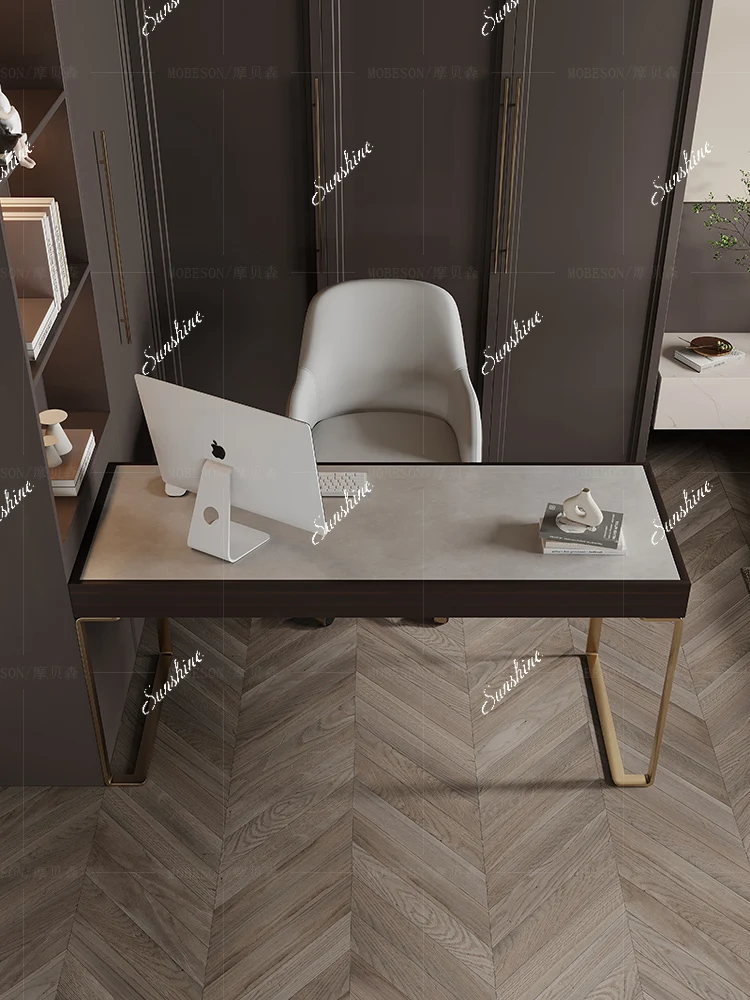 Light luxury home small apartment modern and simple bedroom office computer desk
