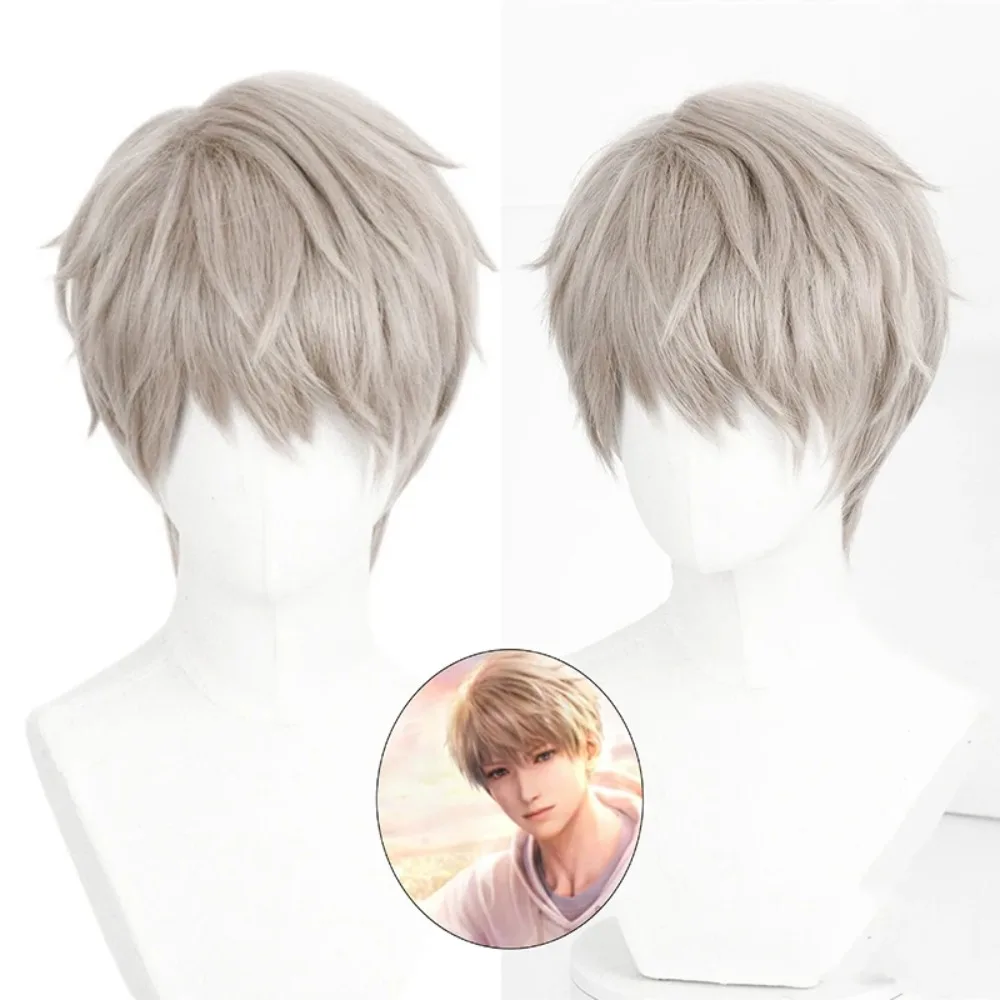 Game Love and Deepspace Character Headgear Man Daily Match Handsome Slightly Curled Edge Short Hair Xavier Male Lead Role Wig