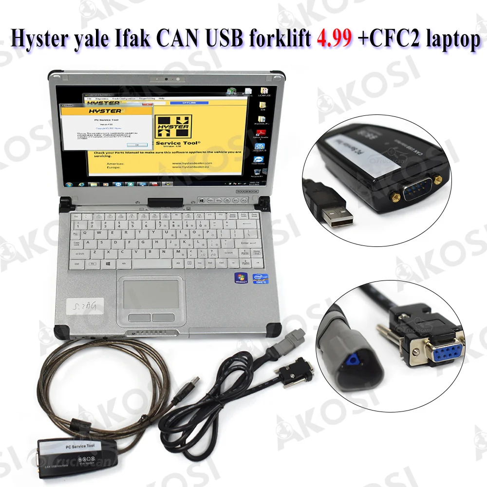 

For Yale Hyster PC Service Tool Ifak CAN USB Interface hyster yale forklift truck diagnostic kit parts service manuals and CFC2