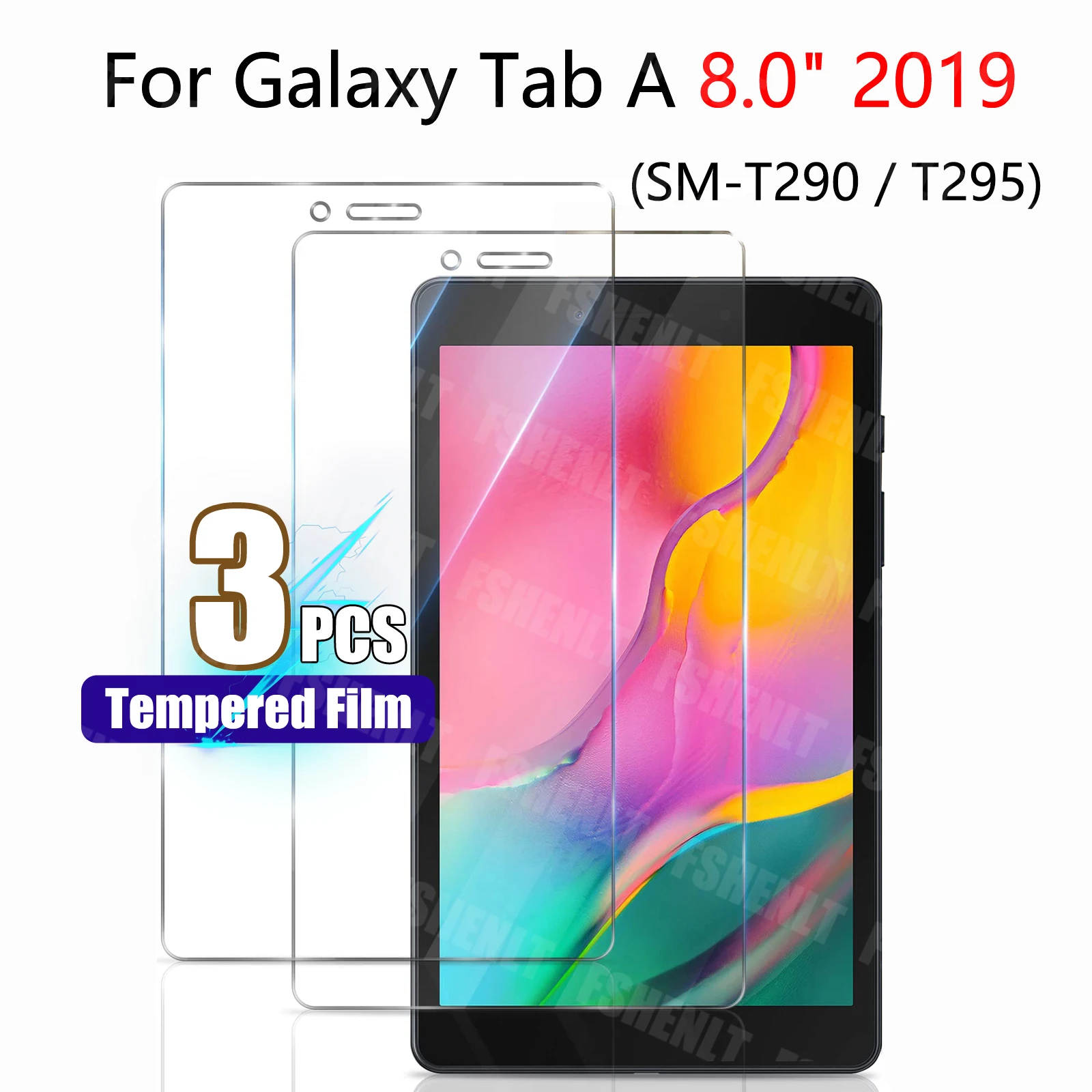 Protetor de tela para Samsung Galaxy Tab A 8.0 2019 (SM-T290 T295) HD 9H Dureza Anti-arranhões Película protetora à prova de explosão