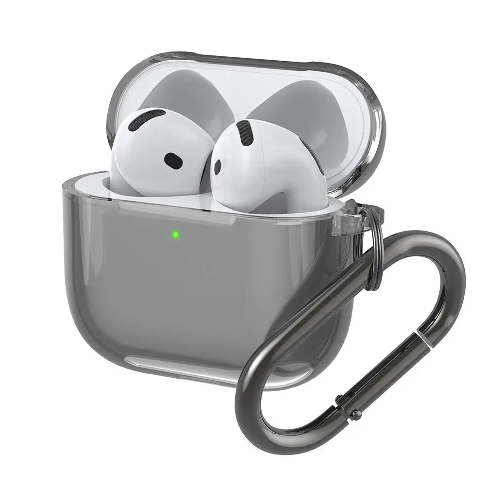 Soft TPU Transparent Headphone Case For Apple AirPods 4 For Airpods 4th Gen Earphones Shockproof Protective Case With Keychain view 3
