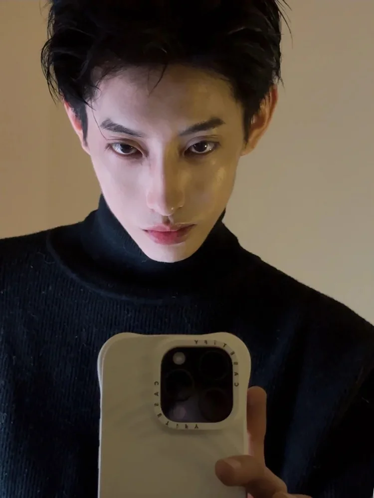 

Мужской трикотажный свитер Briti Sle с высоким воротником, облегающий, базовый слой, американский стиль, для повседневной носки зимой