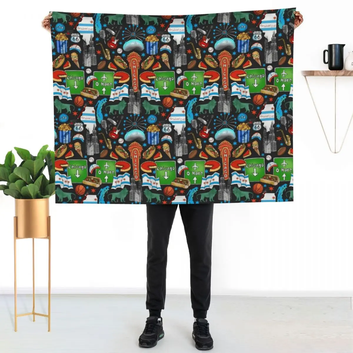Chicago Throw Blanket Comforter heavy to sleep For Sofa Thin Hair Blankets For Sofas Sleeping Bag Blankets
