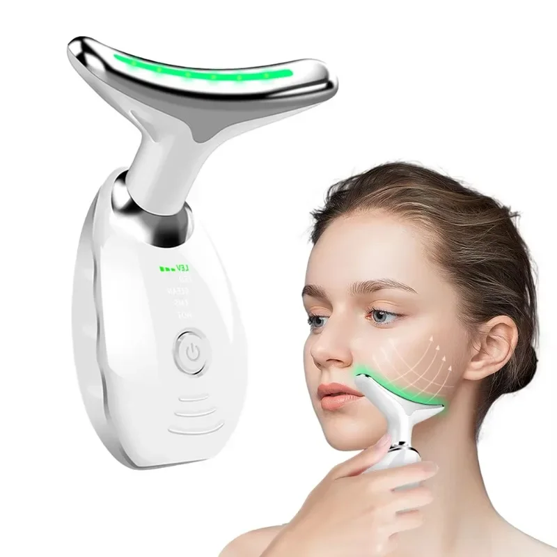 

Neck Face Lifter EMS Neck Face Lifting Massager Skin Tighten Device LED Photon Therapy Anti Wrinkle Double Chin Remover 7 Modes