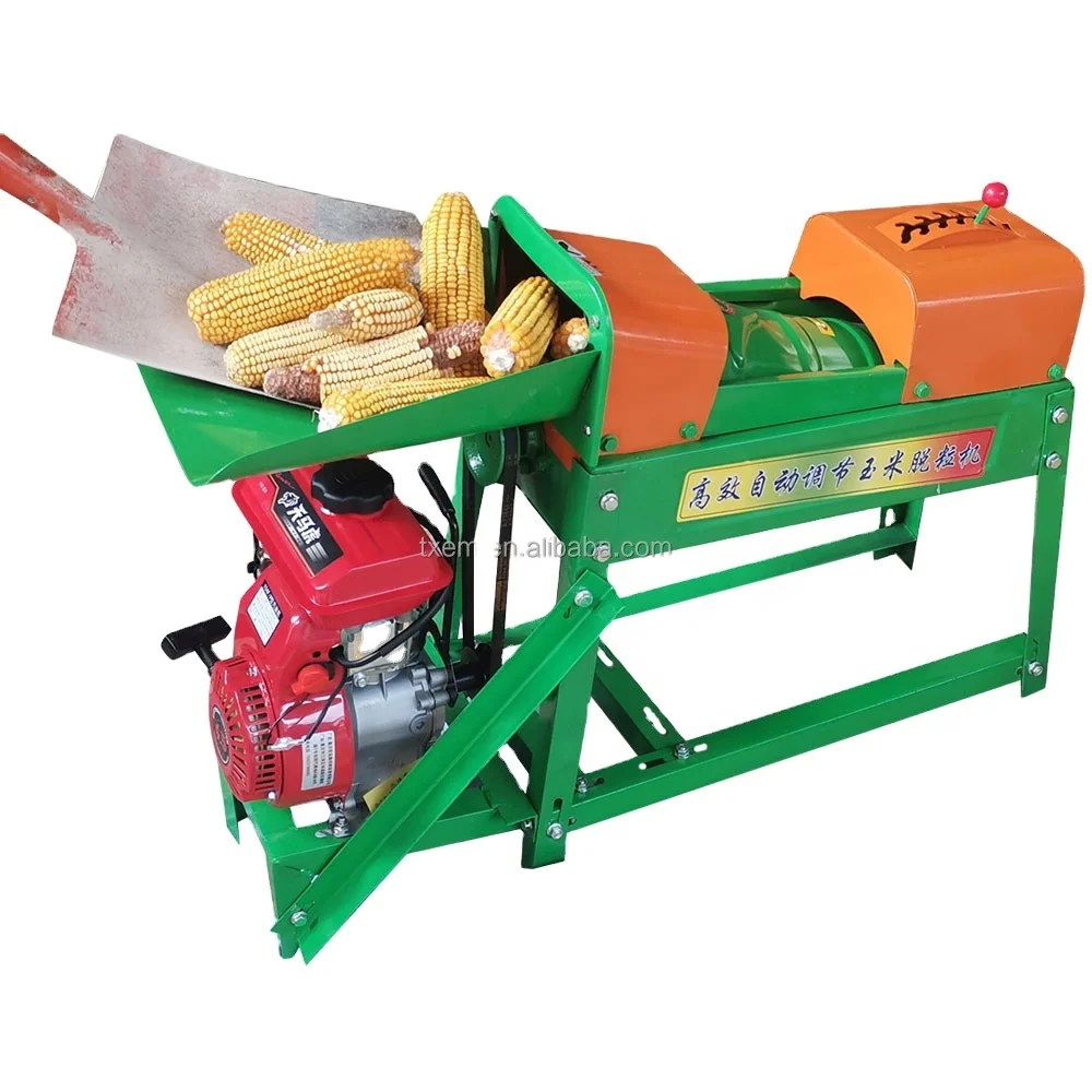 

TX hot selling Electrical Automatic mini agricultural machines corn maize sheller corn shellers thresher peeler machine gasoline