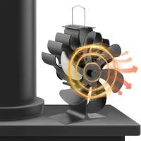 Powered 6 Blades Fireplace Wood Burner Eco Friendly Quiet Non Electric Stove Fan For Efficient Heat Distribution