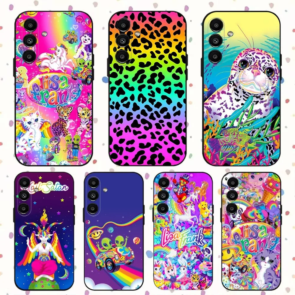 L-Lisa Frank Art  Phone Case For Samsung S24,S21,S22,S23,S30,Ultra,S20,Plus,Fe,Lite,Note,10,9,5G Black Soft Cover