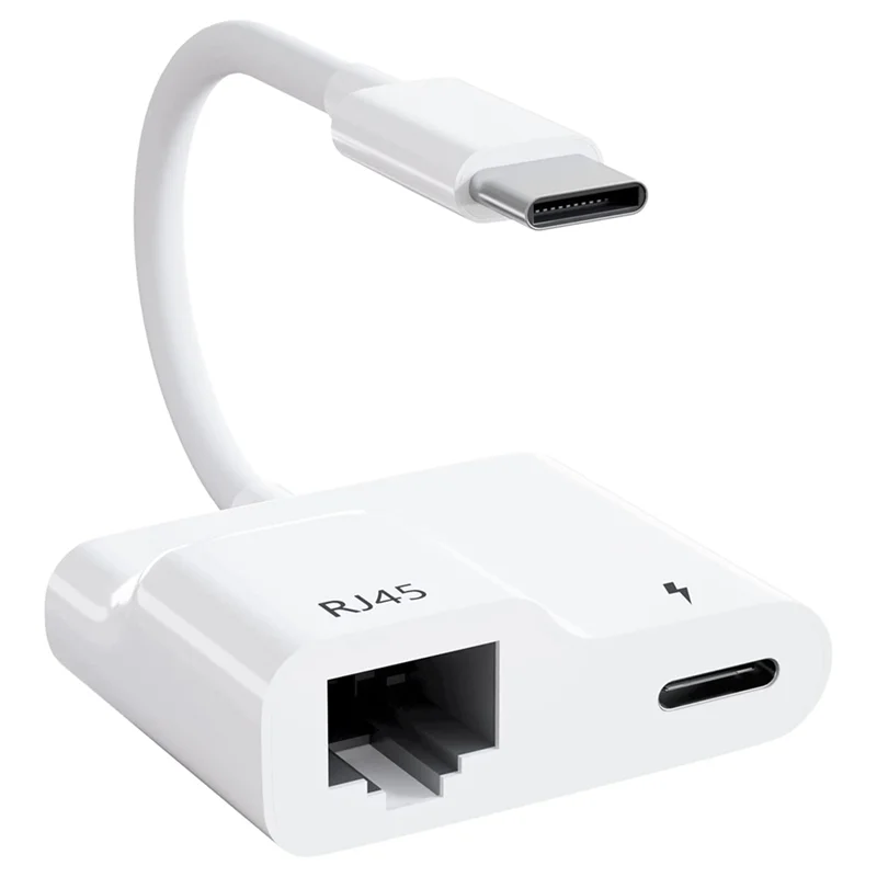 USB C-イーサネットアダプタ,rj45ギガビットイーサネットLANアダプタ,PD 60W充電器付き,Macbook Air/Pro用