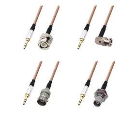 RG316 Cable 3.5mm to BNC coaxial headphone plug to BNC male and female surveillance DVR to speaker audio cable