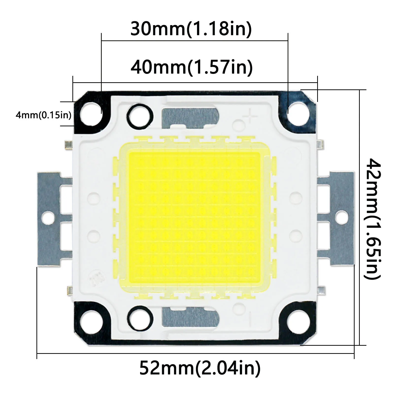 Chip LED COB de 50W y 100W, soporte de cobre DC30-36V, foco reflector LED integrado, luz LED, blanco frío y cálido