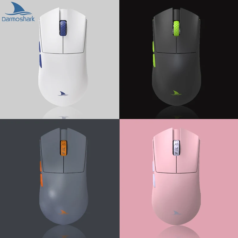 

Darmoshark M3SPRO Wireless Bluetooth 3-Mode Gaming Mouse N52840 PAM3395 26K DPI Custom Drivers Optical Computer Mice Support 4K