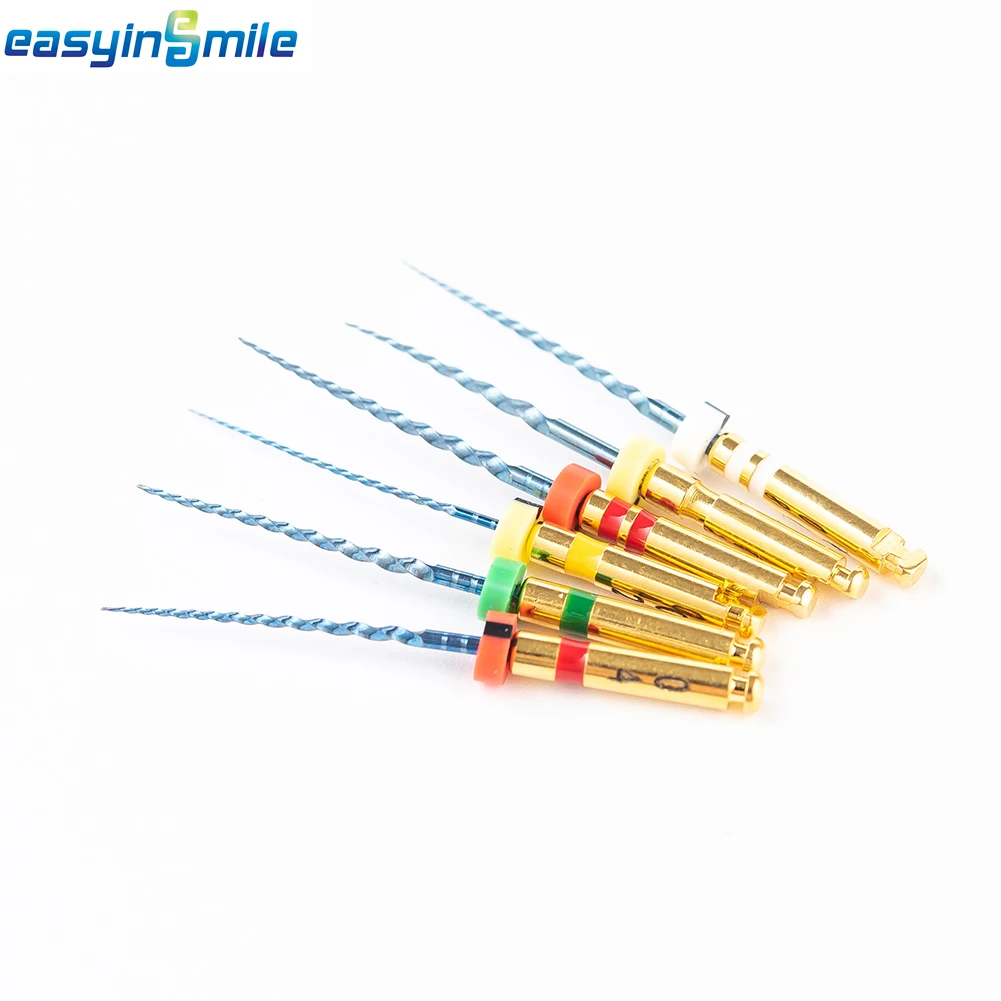 60pcs(10packs) Easyinsmile Dental Endodontic Files  X3 Max Blue Niti Endo Rotary Files 21/25/31MM Flexible