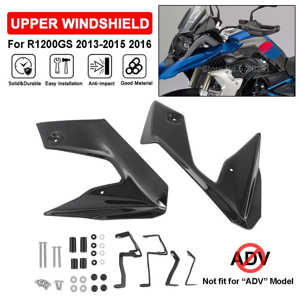 Upper Windshield For BMW R1200GS R 1200 GS R1200 2013-2015 2016 Motorcycle Frame Fairing Diversion Windscreen Wind Deflector