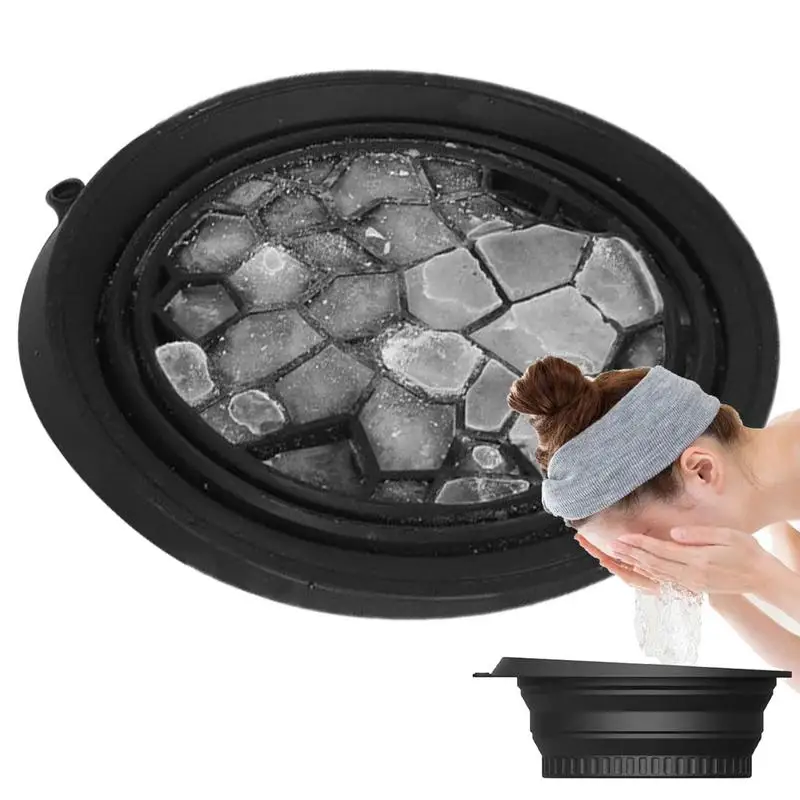 Foldable Multifunctional Face Ice Bath Bowl For Facials Plunge Dipping Face Silicone Folding Ice Facials Washbasin Facials Care